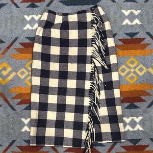 Pendleton Black and White Checkered Pencil Skirt